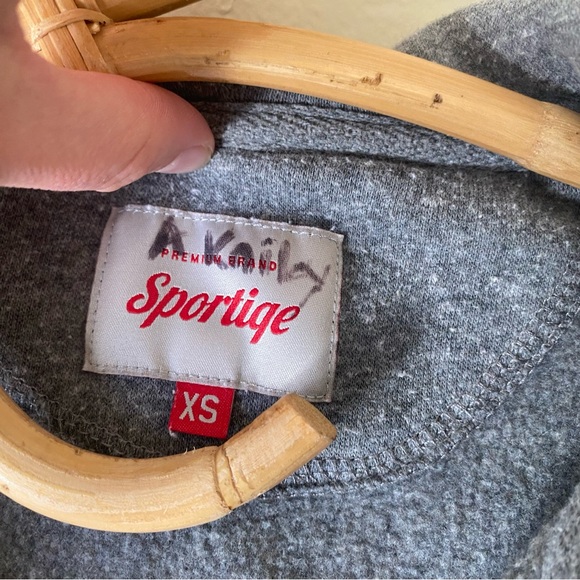 Sportige Grey Full Zip Athletic Hooded Steamboat Springs Sweatshirt - Picture 3 of 5